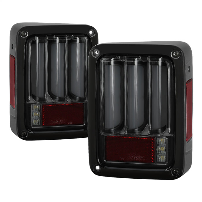 Spyder Auto 5084781 LED Tail Lights; Version 2; Light Bar; Sequential Turn Signal; Black Smoke; - Truck Part Superstore