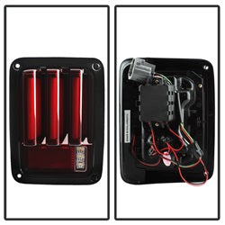 Spyder Auto 5084798 LED Tail Lights; Version 2; Light Bar; Sequential Turn Signal; Red Clear; - Truck Part Superstore