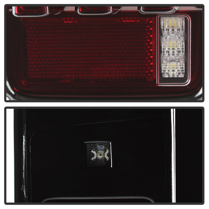 Spyder Auto 5084798 LED Tail Lights; Version 2; Light Bar; Sequential Turn Signal; Red Clear; - Truck Part Superstore