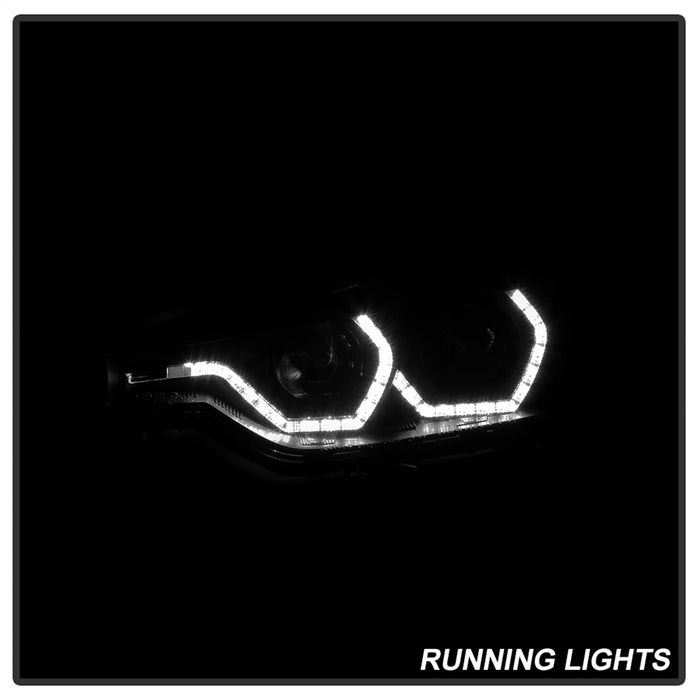 Spyder Auto 5085047 DRL LED Projector Headlights; Bulbs Included; Pair; Black Smoke; - Truck Part Superstore