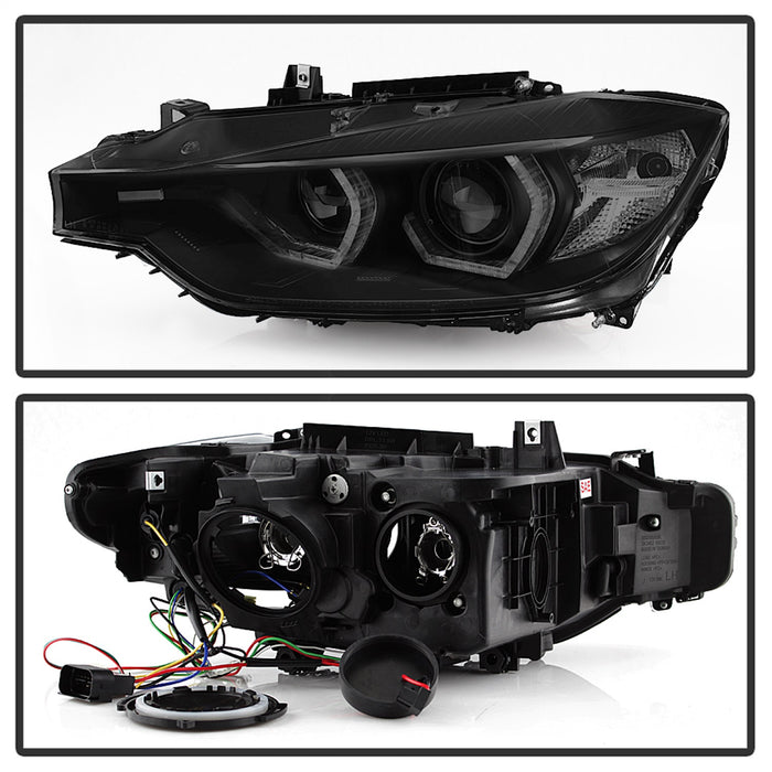 Spyder Auto 5085047 DRL LED Projector Headlights; Bulbs Included; Pair; Black Smoke; - Truck Part Superstore