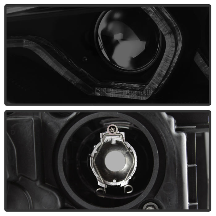 Spyder Auto 5085047 DRL LED Projector Headlights; Bulbs Included; Pair; Black Smoke; - Truck Part Superstore