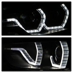 Spyder Auto 5085047 DRL LED Projector Headlights; Bulbs Included; Pair; Black Smoke; - Truck Part Superstore