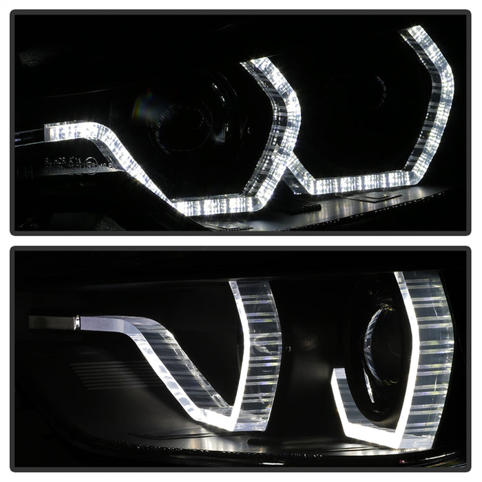Spyder Auto 5085047 DRL LED Projector Headlights; Bulbs Included; Pair; Black Smoke; - Truck Part Superstore