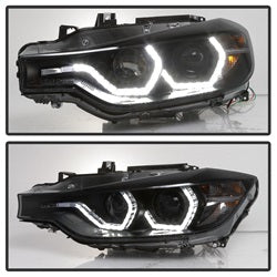 Spyder Auto 5085047 DRL LED Projector Headlights; Bulbs Included; Pair; Black Smoke; - Truck Part Superstore