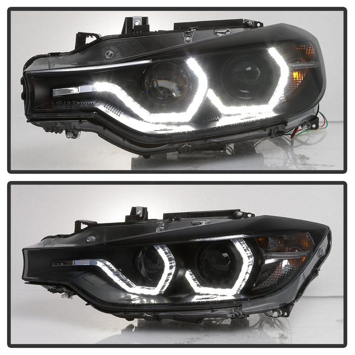 Spyder Auto 5085047 DRL LED Projector Headlights; Bulbs Included; Pair; Black Smoke; - Truck Part Superstore
