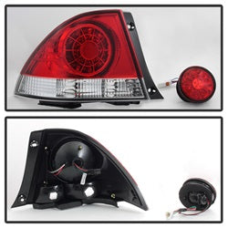 Spyder Auto 5085061 LED Tail Lights; Red Clear; w/Inner Trunk Lights; - Truck Part Superstore