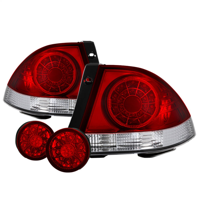 Spyder Auto 5085061 LED Tail Lights; Red Clear; w/Inner Trunk Lights; - Truck Part Superstore