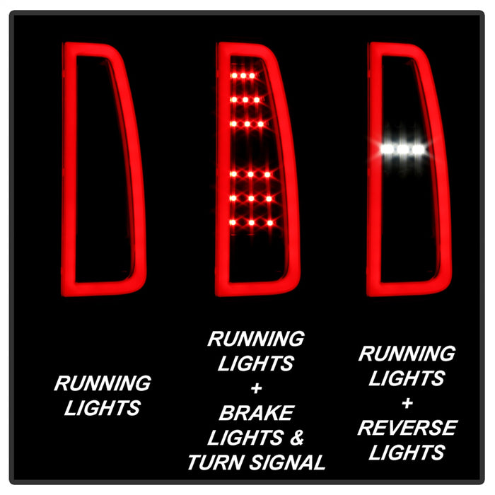 Spyder Auto 5085078 LED Tail Lights; Light Bar; Black Smoke; - Truck Part Superstore