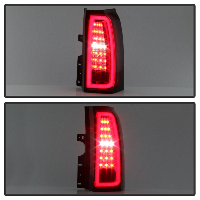 Spyder Auto 5085085 LED Tail Lights; Light Bar; Red Clear; - Truck Part Superstore