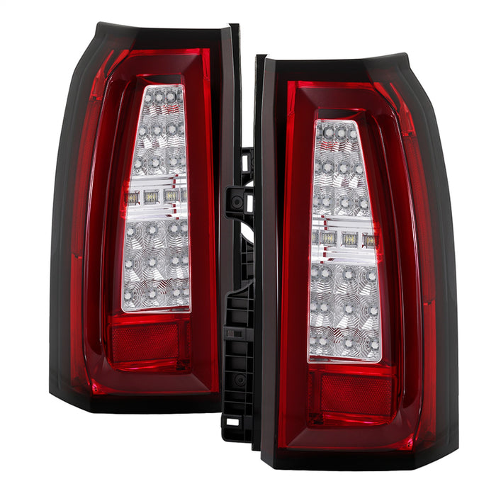 Spyder Auto 5085085 LED Tail Lights; Light Bar; Red Clear; - Truck Part Superstore