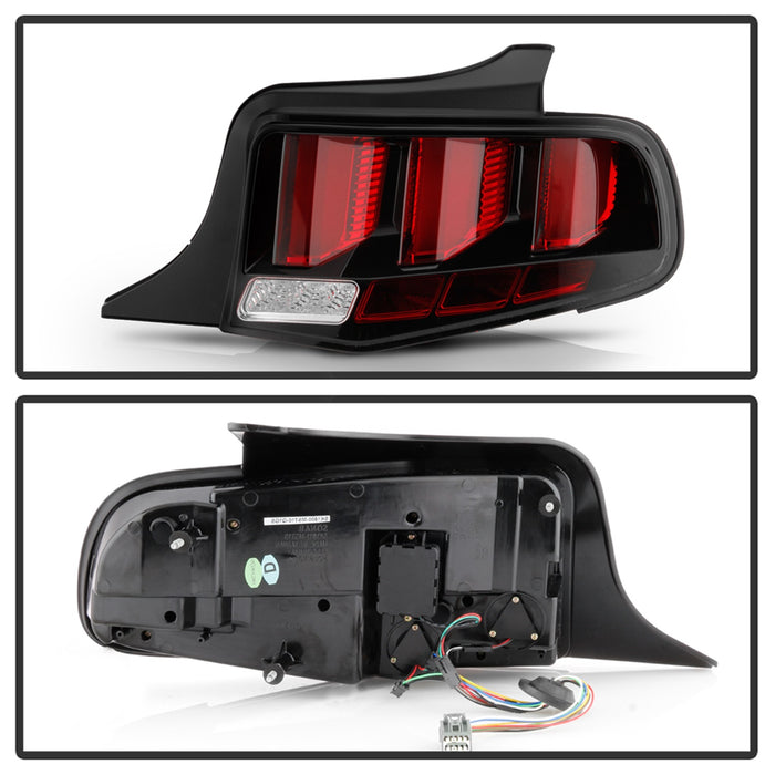 Spyder Auto 5085092 LED Tail Lights; Red Light Bar; w/Sequential Turn Signal; Black; - Truck Part Superstore
