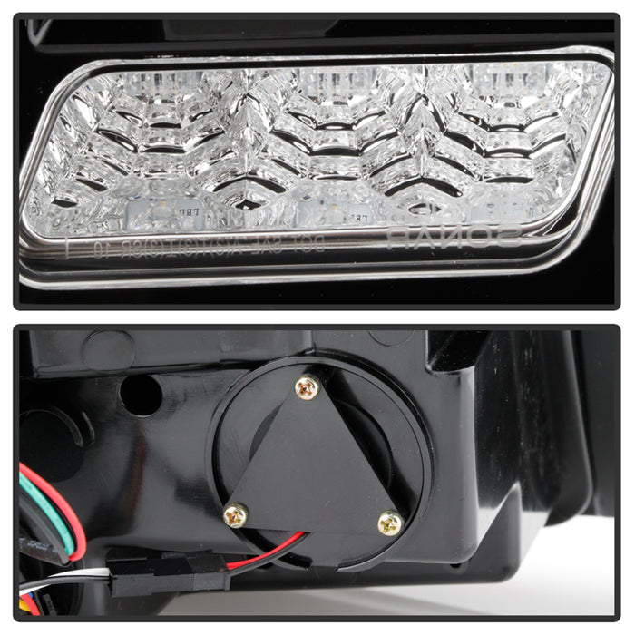Spyder Auto 5085092 LED Tail Lights; Red Light Bar; w/Sequential Turn Signal; Black; - Truck Part Superstore