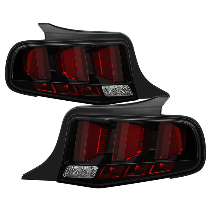 Spyder Auto 5085092 LED Tail Lights; Red Light Bar; w/Sequential Turn Signal; Black; - Truck Part Superstore