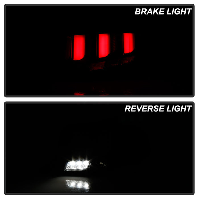 Spyder Auto 5085115 LED Tail Lights; Light Bar; w/Sequential Turn Signal; Smoke; - Truck Part Superstore