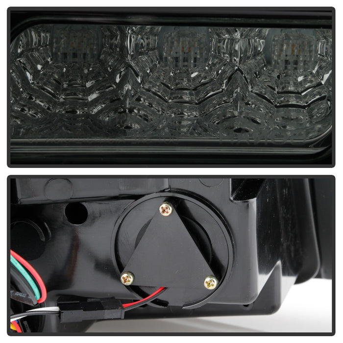 Spyder Auto 5085115 LED Tail Lights; Light Bar; w/Sequential Turn Signal; Smoke; - Truck Part Superstore