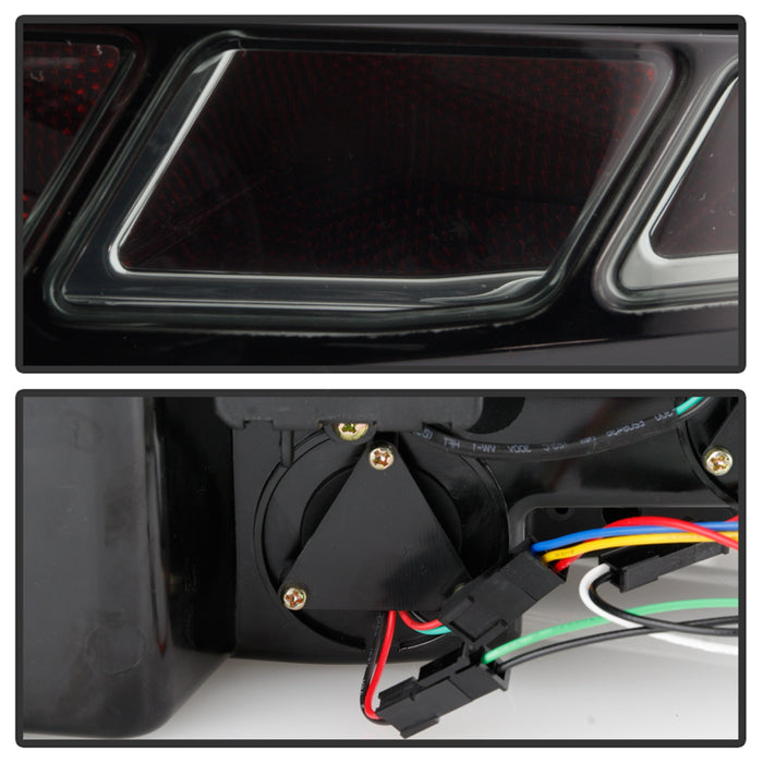 Spyder Auto 5085115 LED Tail Lights; Light Bar; w/Sequential Turn Signal; Smoke; - Truck Part Superstore