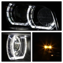 Spyder Auto 5085184 DRL LED Projector Headlights; Black; - Truck Part Superstore