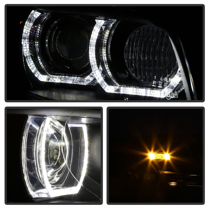 Spyder Auto 5085184 DRL LED Projector Headlights; Black; - Truck Part Superstore