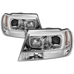 Spyder Auto 5085214 Projector Headlights; Version 2; Light Bar; Chrome; - Truck Part Superstore