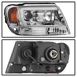 Spyder Auto 5085214 Projector Headlights; Version 2; Light Bar; Chrome; - Truck Part Superstore
