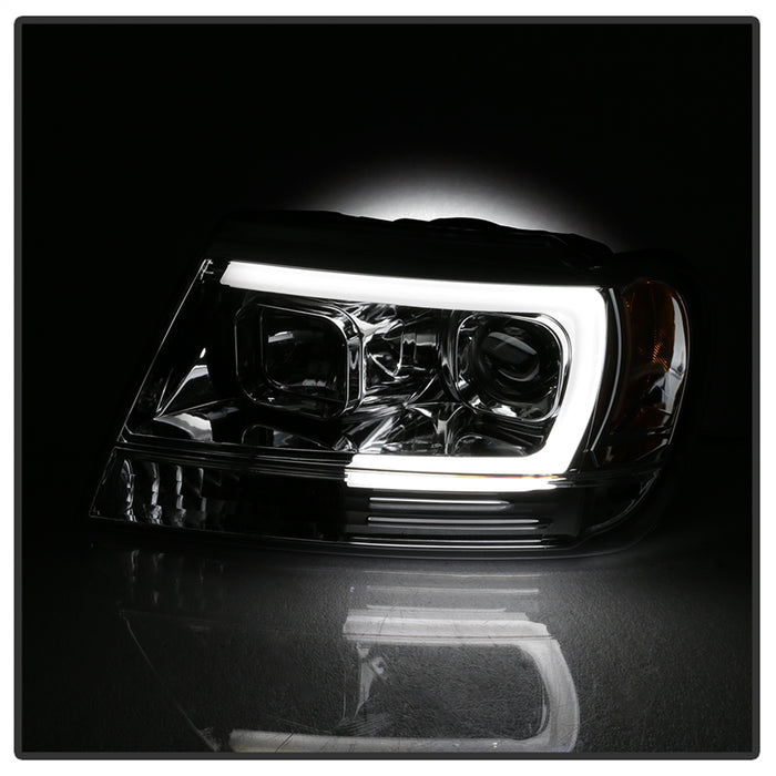 Spyder Auto 5085214 Projector Headlights; Version 2; Light Bar; Chrome; - Truck Part Superstore