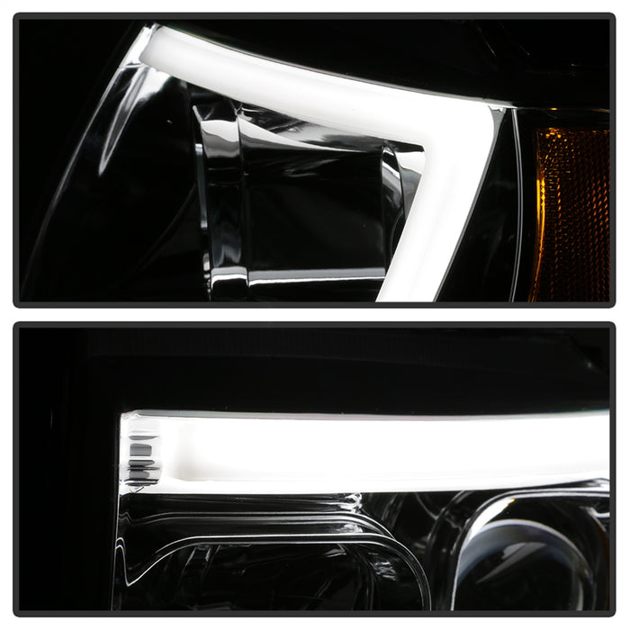 Spyder Auto 5085214 Projector Headlights; Version 2; Light Bar; Chrome; - Truck Part Superstore