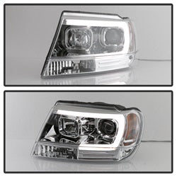Spyder Auto 5085214 Projector Headlights; Version 2; Light Bar; Chrome; - Truck Part Superstore