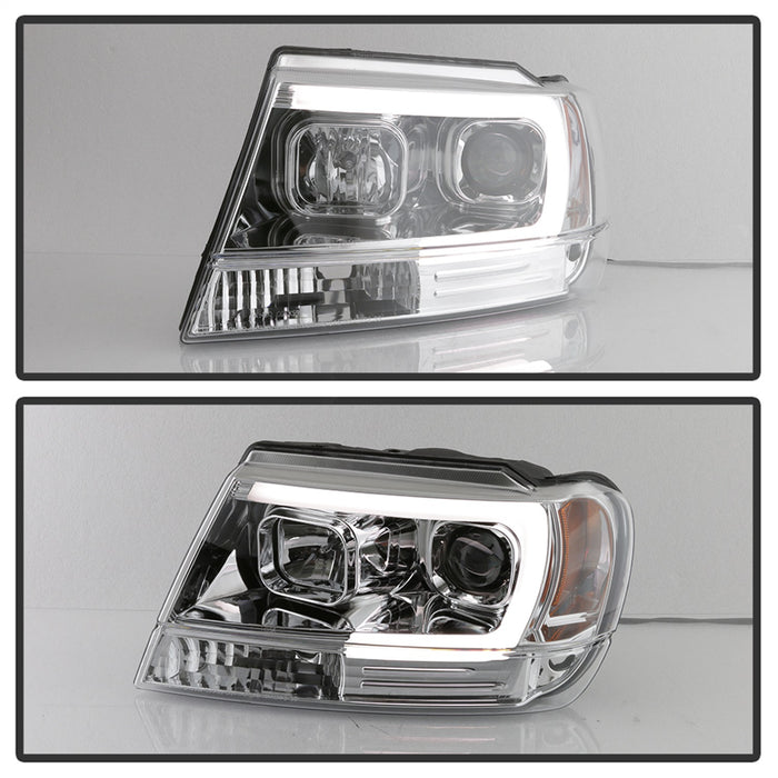 Spyder Auto 5085214 Projector Headlights; Version 2; Light Bar; Chrome; - Truck Part Superstore