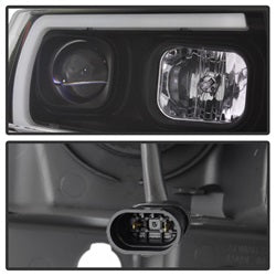 Spyder Auto 5085221 Projector Headlights; Version 2; Light Bar; Black; - Truck Part Superstore