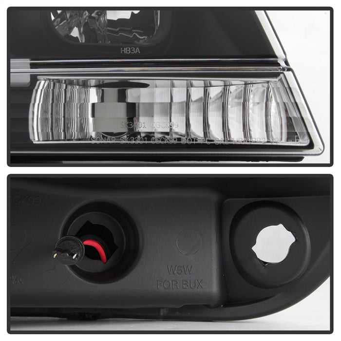 Spyder Auto 5085221 Projector Headlights; Version 2; Light Bar; Black; - Truck Part Superstore