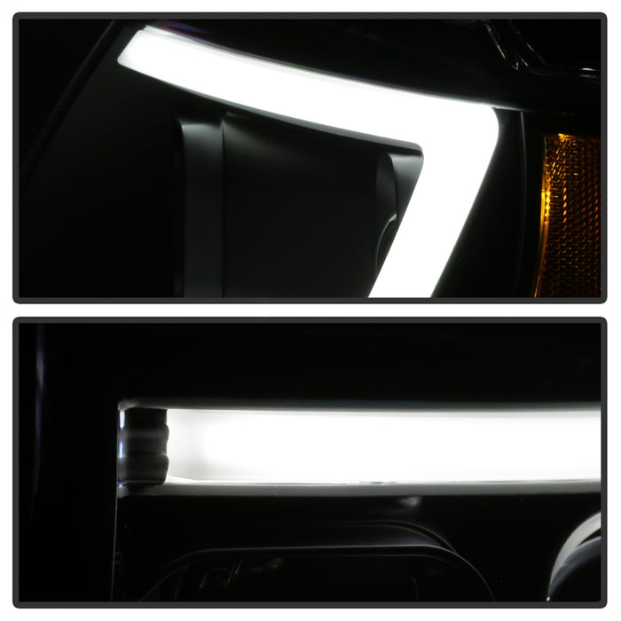 Spyder Auto 5085221 Projector Headlights; Version 2; Light Bar; Black; - Truck Part Superstore