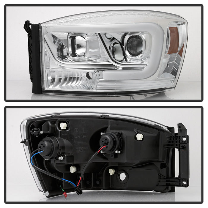 Spyder Auto 5085290 Projector Headlights; Light Bar DRL; Version 2 ; Chrome; - Truck Part Superstore