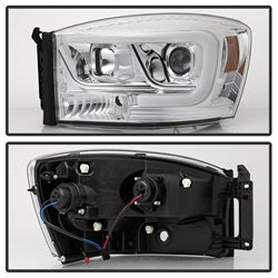 Spyder Auto 5085290 Projector Headlights; Light Bar DRL; Version 2 ; Chrome; - Truck Part Superstore