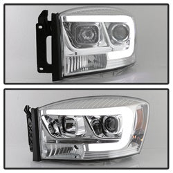 Spyder Auto 5085290 Projector Headlights; Light Bar DRL; Version 2 ; Chrome; - Truck Part Superstore