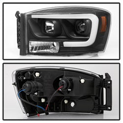 Spyder Auto 5085306 Projector Headlights; Light Bar DRL; Version 2; Black; - Truck Part Superstore
