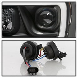 Spyder Auto 5085306 Projector Headlights; Light Bar DRL; Version 2; Black; - Truck Part Superstore