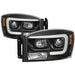 Spyder Auto 5085306 Projector Headlights; Light Bar DRL; Version 2; Black; - Truck Part Superstore