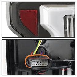 Spyder Auto 5085313 LED Tail Lights; Light Bar; Compatible w/Rear Blind Spot Sensor Only; Black; - Truck Part Superstore