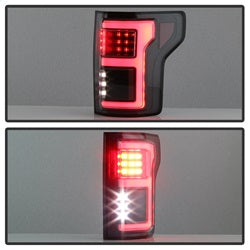 Spyder Auto 5085313 LED Tail Lights; Light Bar; Compatible w/Rear Blind Spot Sensor Only; Black; - Truck Part Superstore