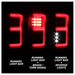 Spyder Auto 5085320 LED Tail Lights; Light Bar; Compatible w/Rear Blind Spot Sensor Only; Red Clear; - Truck Part Superstore