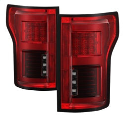 Spyder Auto 5085320 LED Tail Lights; Light Bar; Compatible w/Rear Blind Spot Sensor Only; Red Clear; - Truck Part Superstore