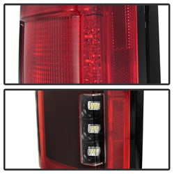 Spyder Auto 5085320 LED Tail Lights; Light Bar; Compatible w/Rear Blind Spot Sensor Only; Red Clear; - Truck Part Superstore