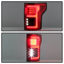 Spyder Auto 5085320 LED Tail Lights; Light Bar; Compatible w/Rear Blind Spot Sensor Only; Red Clear; - Truck Part Superstore