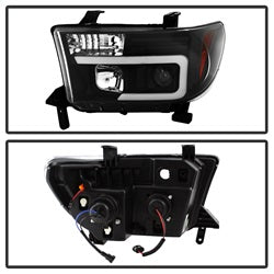 Spyder Auto 5085344 Projector Headlights; Light Bar DRL; Version 2; Black; - Truck Part Superstore