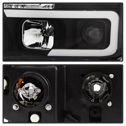 Spyder Auto 5085344 Projector Headlights; Light Bar DRL; Version 2; Black; - Truck Part Superstore