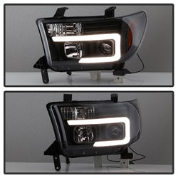 Spyder Auto 5085344 Projector Headlights; Light Bar DRL; Version 2; Black; - Truck Part Superstore