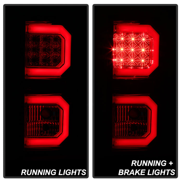 Spyder Auto 5085450 Light Bar LED Tail Lights; Version 2; Red Clear; - Truck Part Superstore