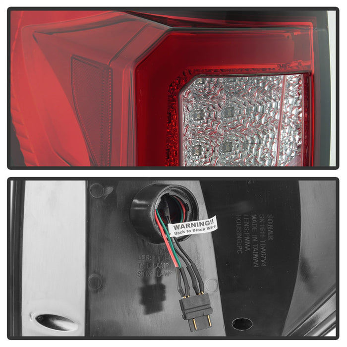 Spyder Auto 5085450 Light Bar LED Tail Lights; Version 2; Red Clear; - Truck Part Superstore