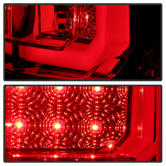 Spyder Auto 5085450 Light Bar LED Tail Lights; Version 2; Red Clear; - Truck Part Superstore